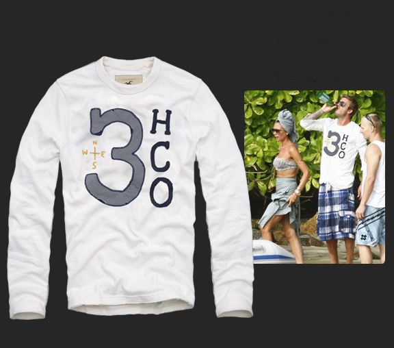 Hollister Hombres De Cuello Redondo Largo Remera HCO3812